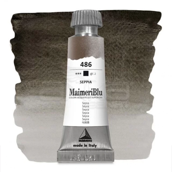 Maimeri Blu Tüp Sulu Boya 12 ml S2 No:486 Sepia