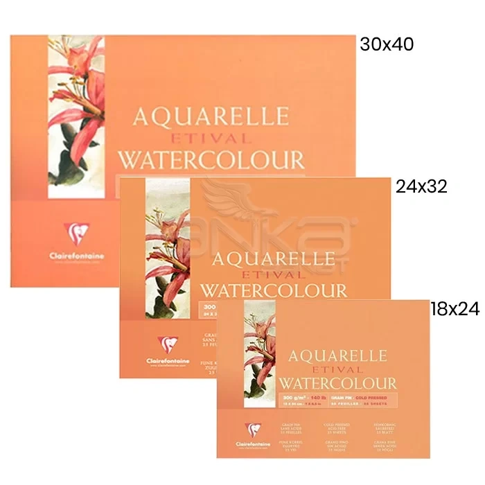 Clairefontaine Etival Cold Pressed Sulu Boya Blok 30 Yaprak 300g