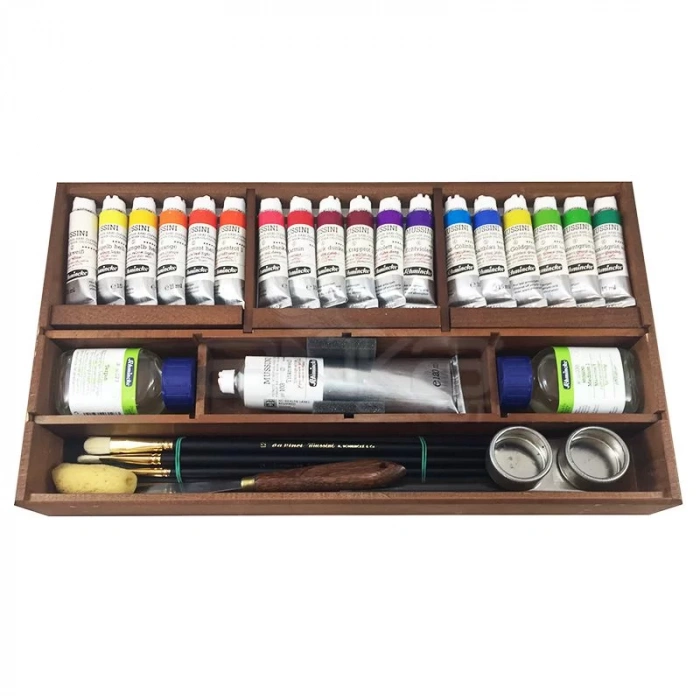 Schmincke Mussini Artist Ahşap Kutulu Yağlı Boya Seti 70 430
