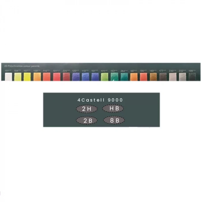Faber Castell Polychromos Colour Pencils+Castell 9000 210051