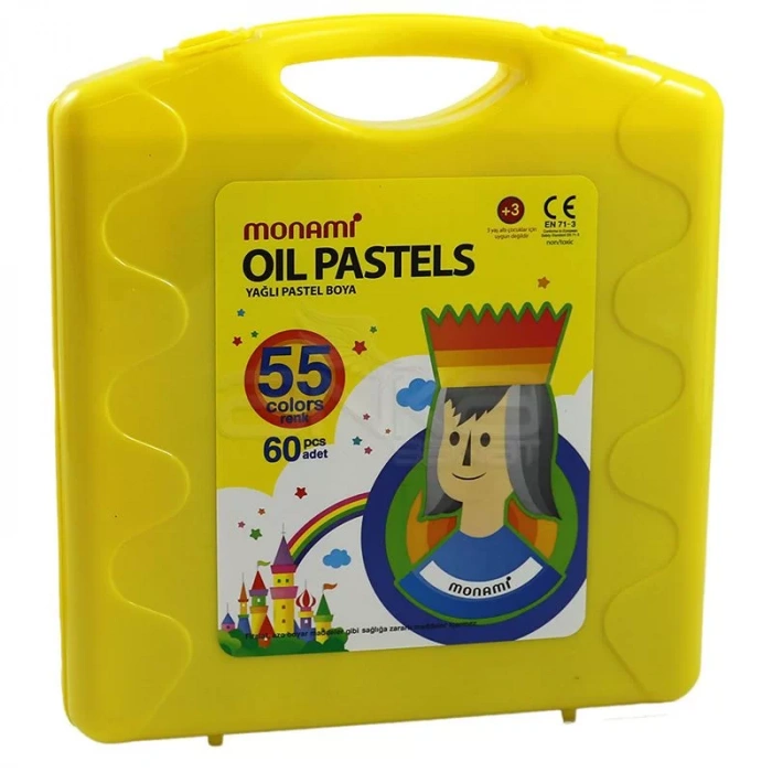 Monami Yağlı Pastel Boya 55 Renk Sarı Çantalı