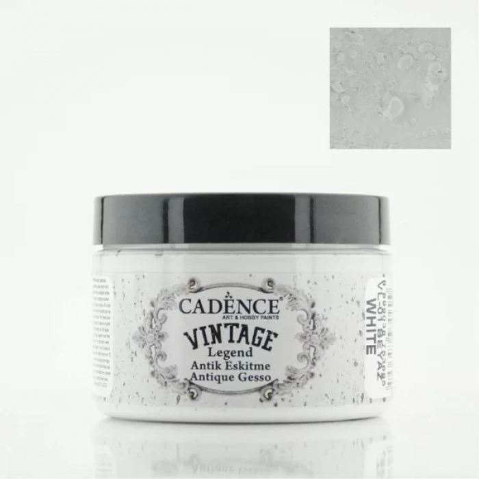 Cadence Vintage Antik Eskitme Boyası 150ml 01 Beyaz