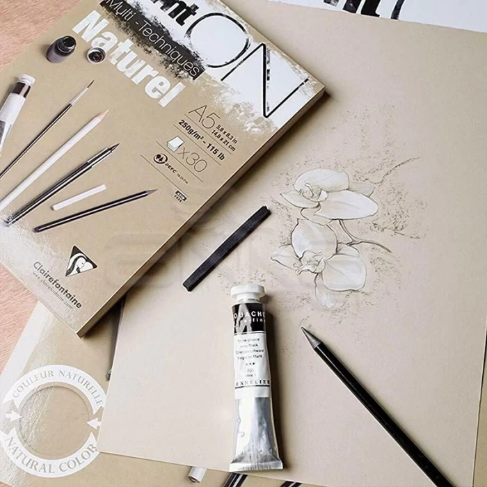 Clairefontaine Paint On Multi-Techniques Naturel 250g 30 Yaprak