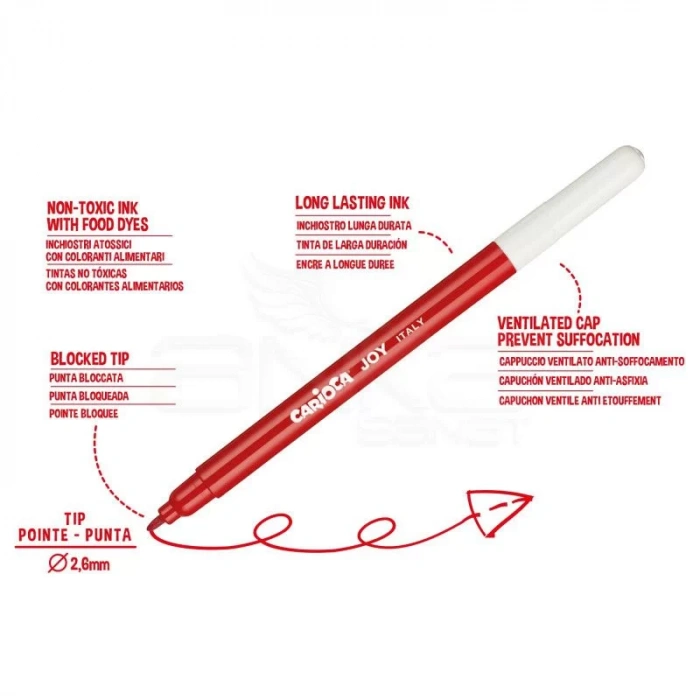 Carioca Joy Süper Yıkanabilir Keçeli Boya Kalemi 60lı 41015