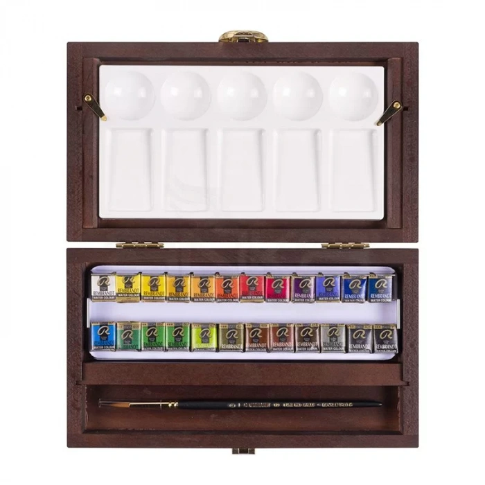 Rembrandt Tablet Sulu Boya Seti Ahşap Kutu 24lü 05840014