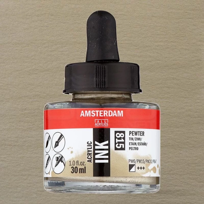 Talens Amsterdam Acrylic Ink 30ml 815 Pewter
