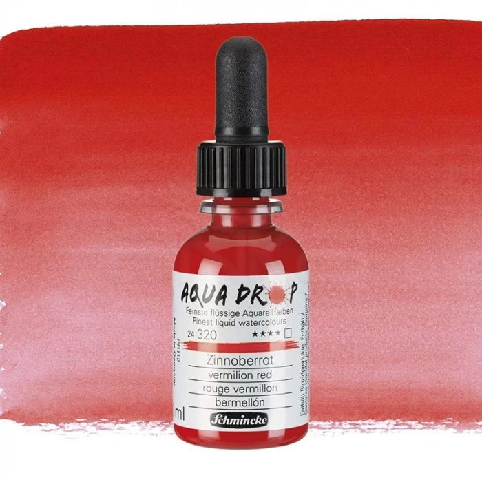 Schmincke Aqua Drop Sıvı Sulu Boya 30ml 320 Vermilion Red