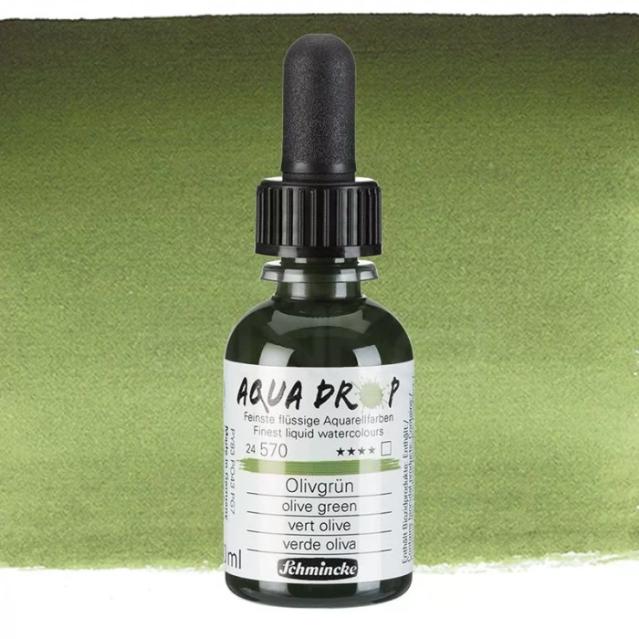 Schmincke Aqua Drop Sıvı Sulu Boya 30ml 570 Olive Green