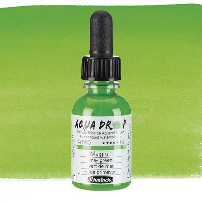 Schmincke Aqua Drop Sıvı Sulu Boya 30ml 580 May Green