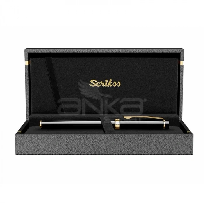 Scrikss 38 Dolma Kalem Siyah Altın