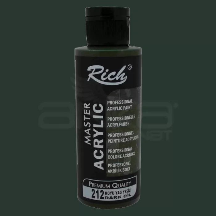 Rich Master Akrilik Boya 120ml 212 Koyu Yağ Yeşili