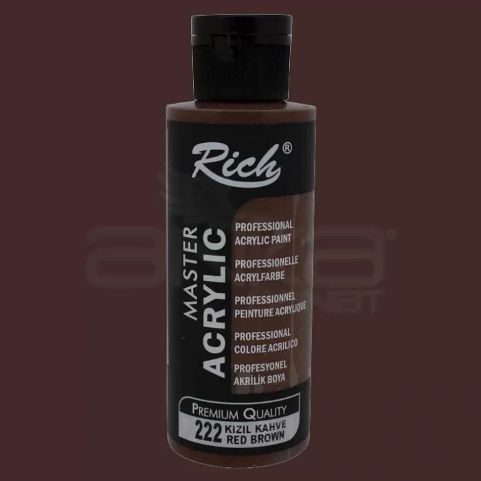 Rich Master Akrilik Boya 120ml 222 Kızıl Kahve