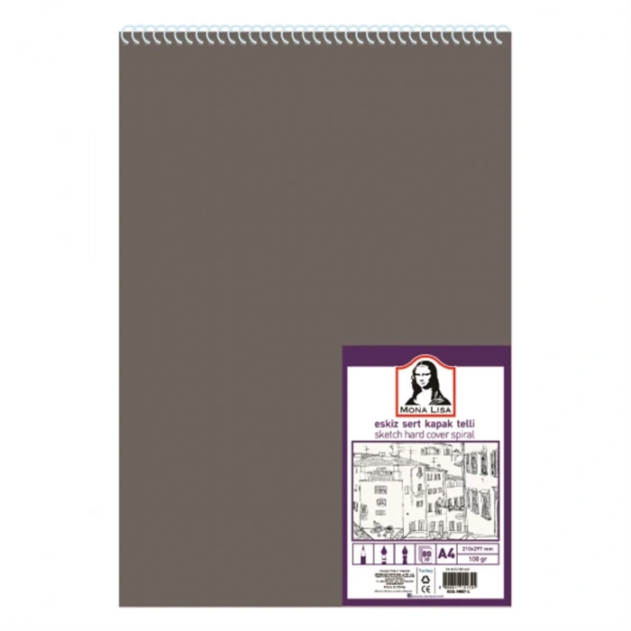 Südor Monalisa Eskiz Sert Kapak Telli A4 100g 80 yp  MN07-4