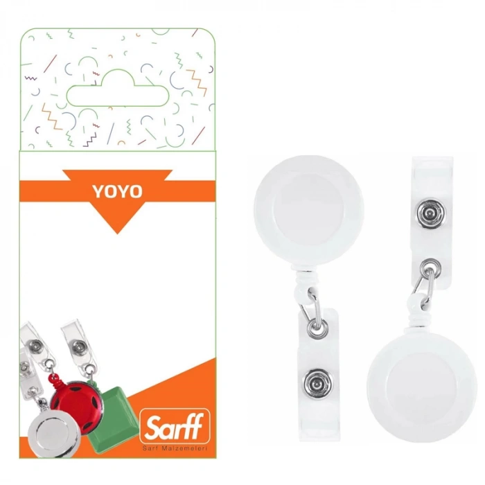 SARFF YUVARLAK KANCALI BEYAZ EKO YOYO BLİSTER - 2ADET