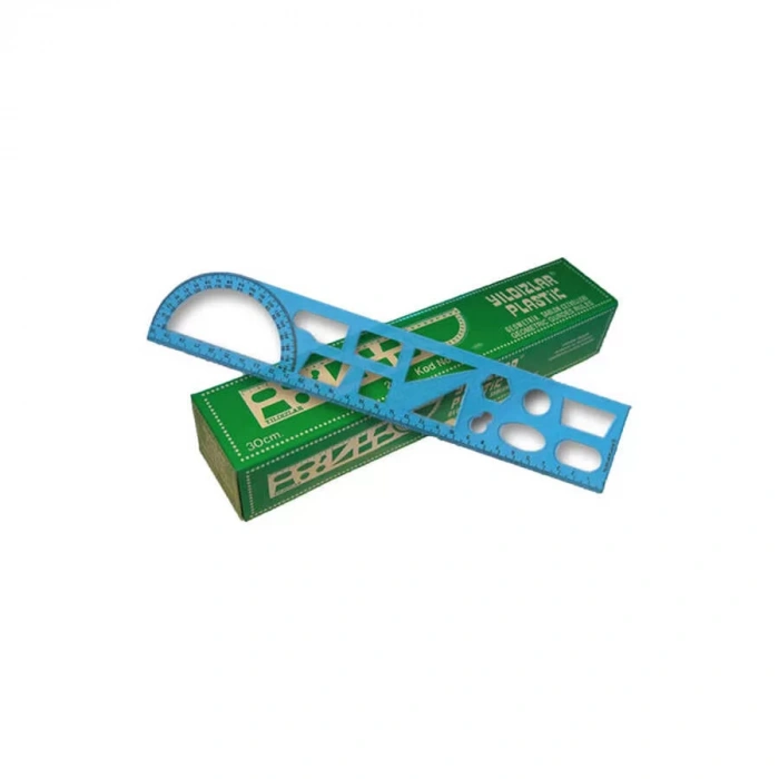 Yıldızlar Geometrik Şablon Cetvel 30 cm