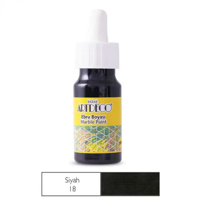 Artdeco Ebru Boyası 30 ml Siyah