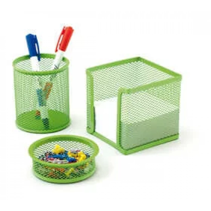 Mas Üçlü Set Perforeli Kalemlik Yeşil