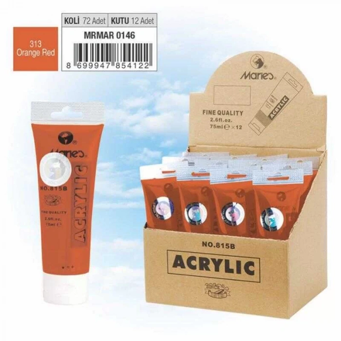 Maries Akrilik Boya 75ml Orange Red