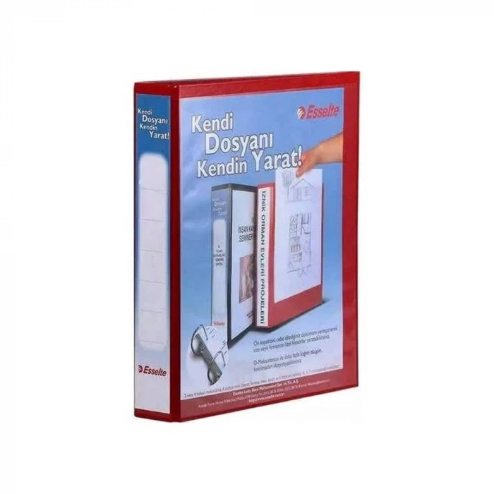 Esselte Plastik Klasör A4 2 Mekanizmalı 50 mm Halkalı Kırmızı