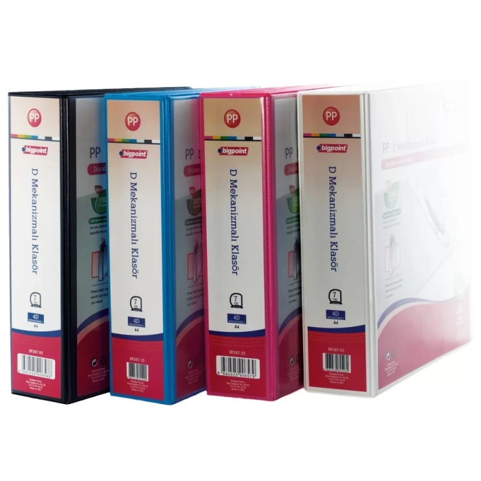 Bigpoint 4D Mekanizmalı Klasör 7 cm Açık Kırmızı
