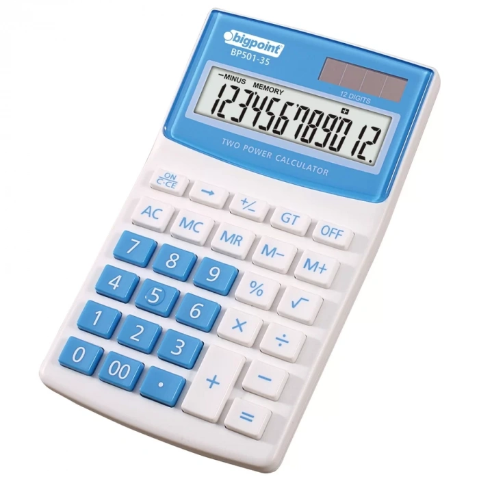 Bigpoint Hesap Makinesi 12 Hane Mavi