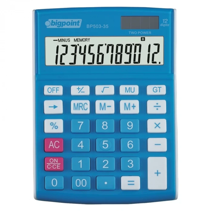 Bigpoint Hesap Makinesi 12 Hane Mavi