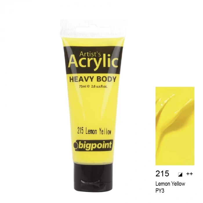 Bigpoint Akrilik Boya 75 ml Lemon Yellow 215