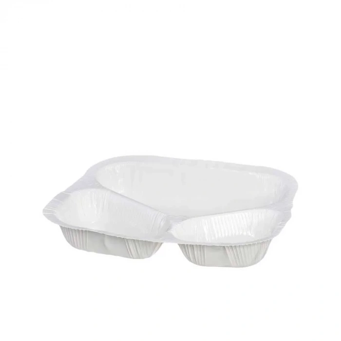 DMR31 3 Bölmeli Sıcağa Dayanıklı Karton Gıda Kabı - 75 Adet