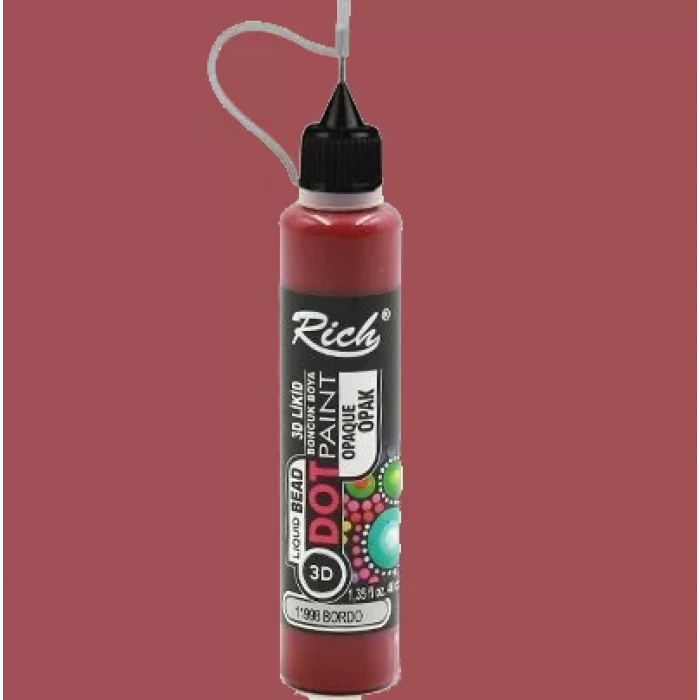 Rich Dot Paınt Boncuk Boya 12087 Bordo