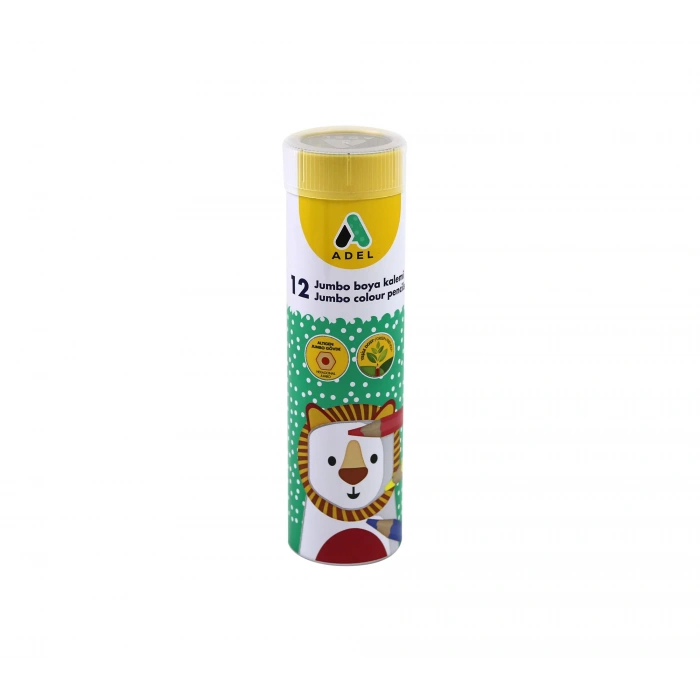 ADEL 12 RENK JUMBO HEXA TÜP KURU BOYA TAM BOY  510013