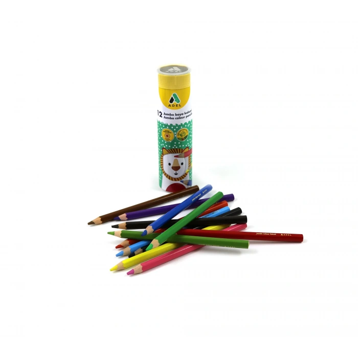 ADEL 12 RENK JUMBO HEXA TÜP KURU BOYA TAM BOY  510013