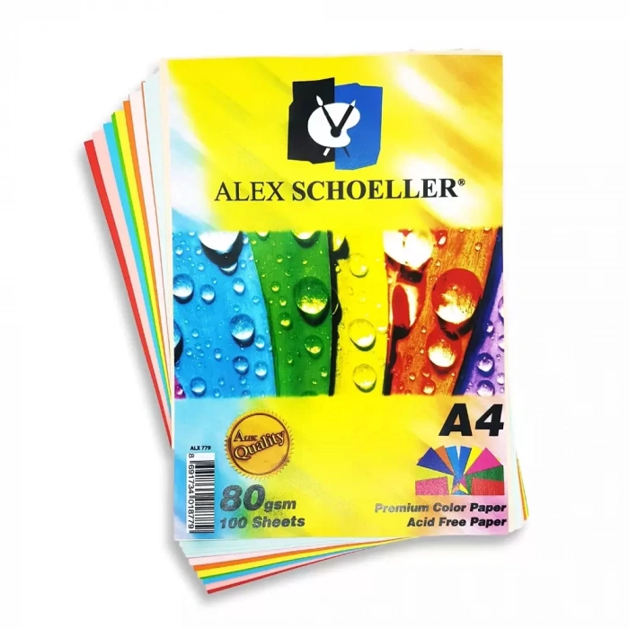ALEX A4 RENKLİ 100 LÜ FOTOKOPİ KAĞIDI ALX-779