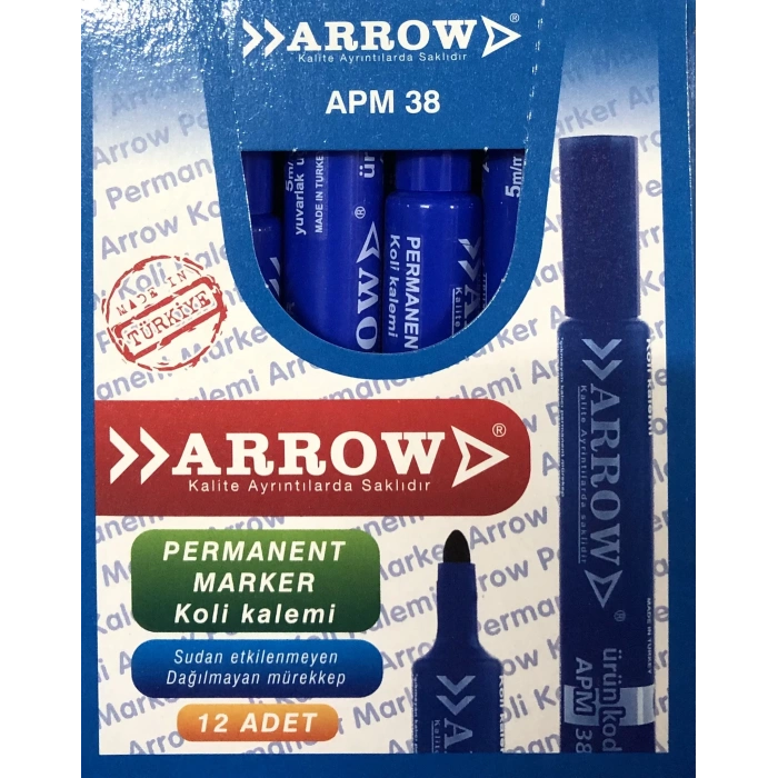 ARROW PERMANENT MAVİ KESİK UÇ KOLİ KALEMİ