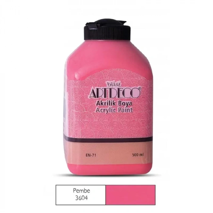 ARTDECO AKRİLİK BOYA 500 ML.PEMBE 070L-3604