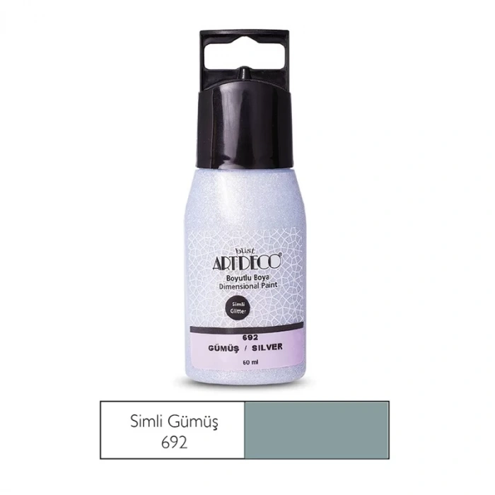 ARTDECO Y-041C-692 SİMLİ BOYUTLU BOYA 60 ml GÜMÜŞ