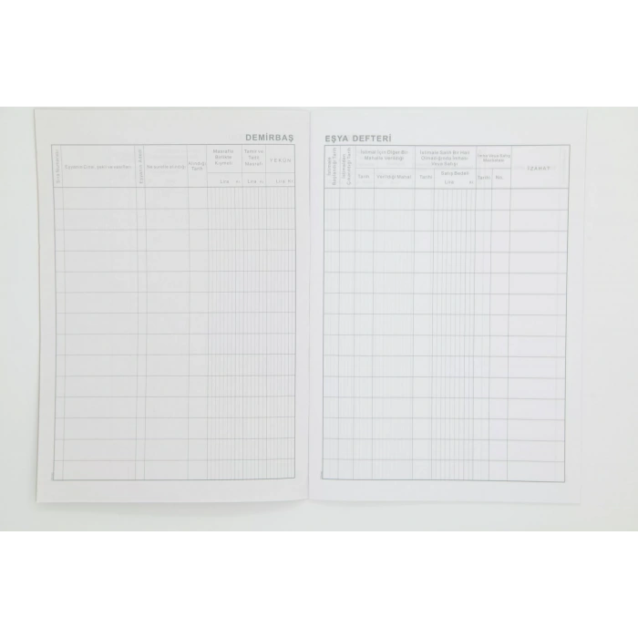 DİLMAN DEMİRBAŞ EŞYA DEFTERİ KARTON KAPAK