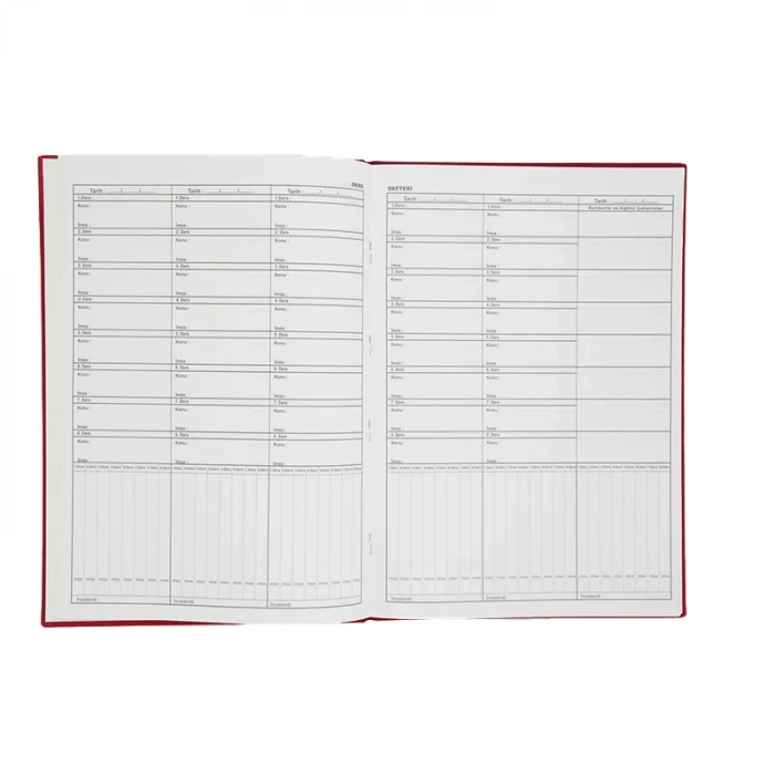 DİLMAN DERS DEFTERİ YOKLAMALI 8 DERS İMPERTEKS