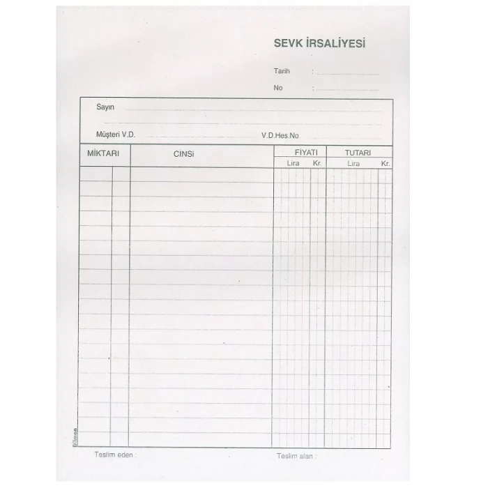 DİLMAN İRSALİYE 2/50 2 N OTOKOPİLİ