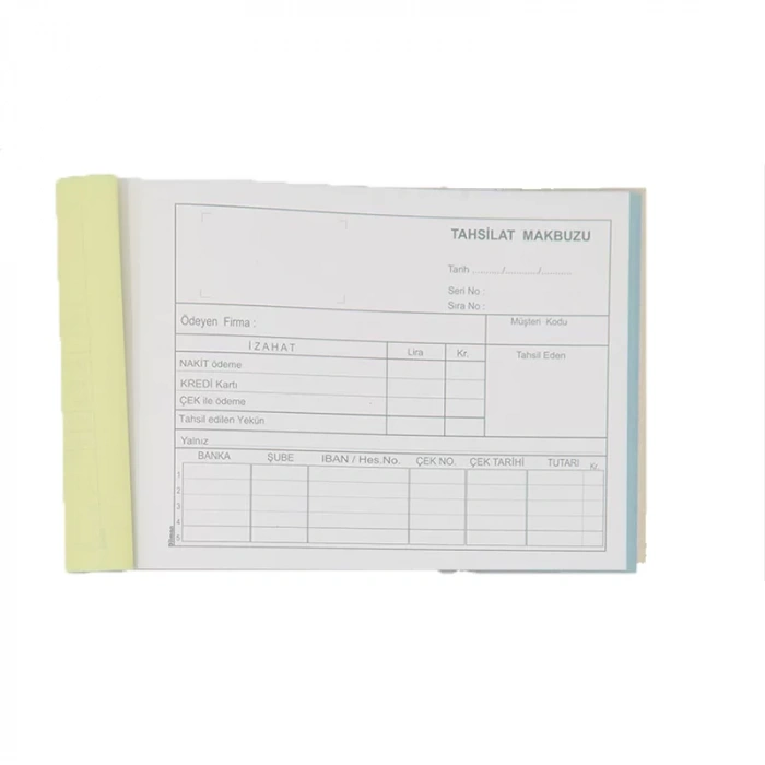 DİLMAN TAHSİLAT MAKBUZU 2/50 2 N OTOKOPİLİ