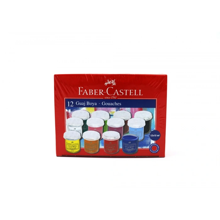 FABER 12 RENK GUAJ BOYA ŞİŞE 160401