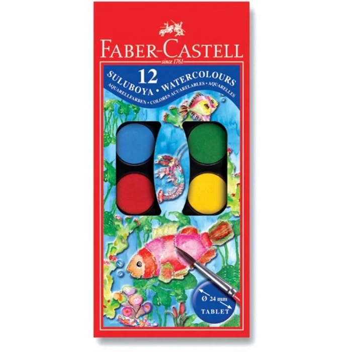 FABER 12 RENK SULU BOYA  KÜÇÜK BOY 125011