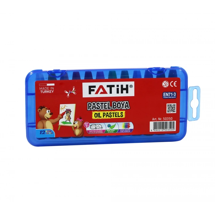 FATİH 12 RENK PASTEL BOYA KING SIZE ÇANTALI 50350