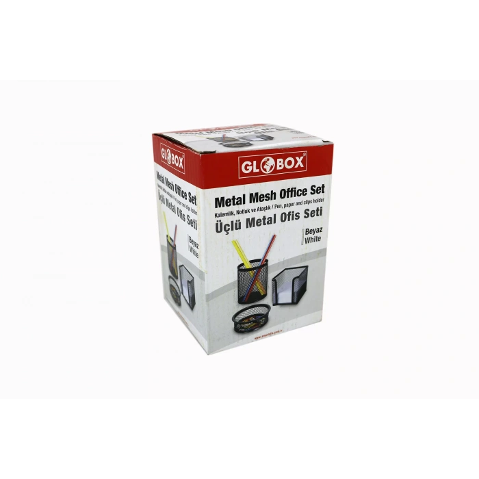 GLOBOX 6643-6154 METAL KALEMLİK SETİ 3 LÜ
