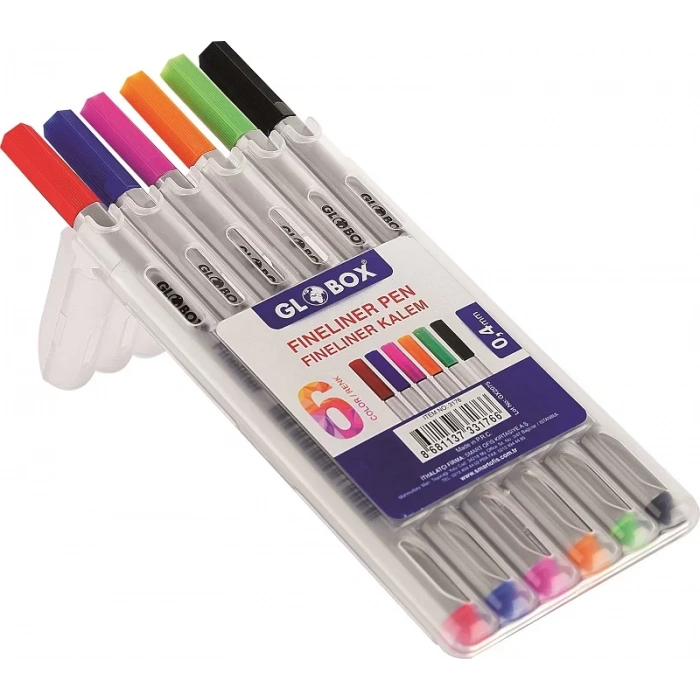 GLOBOX FINELINER KALEM 6 LI KUTU 3176