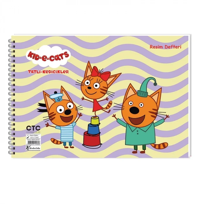 KESKİN TATLI KEDİCİKLER 17x25 RESİM DEFTERİ 15 YP 300115-80