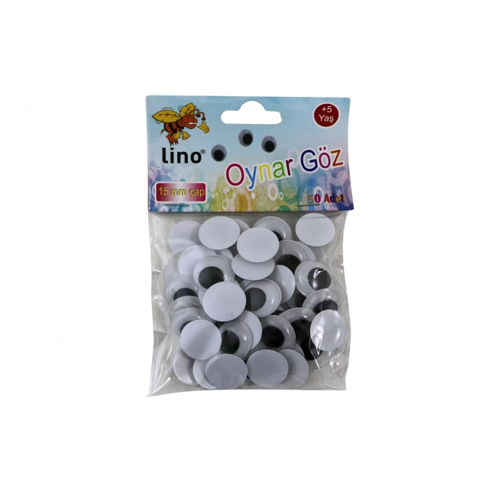 LINO OYNAR GÖZ ORTA BOY 15 mm 50 Lİ RBZ-016-A