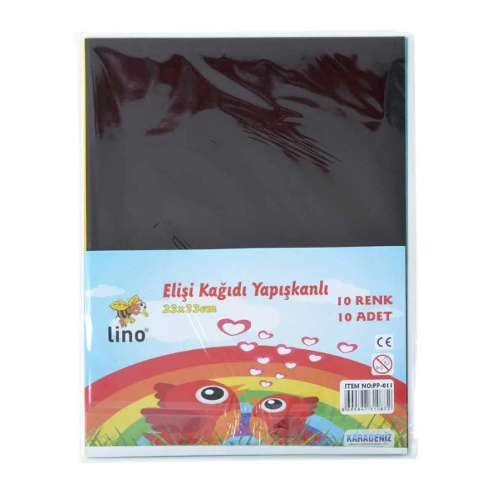 LINO PP-011 EL İŞİ KAĞIDI YAPIŞK.10 RENK 10 ADET