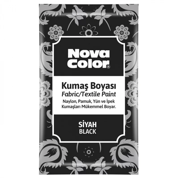 NOVA COLOR TOZ KUMAŞ BOYASI SİYAH 12 GR NC-904