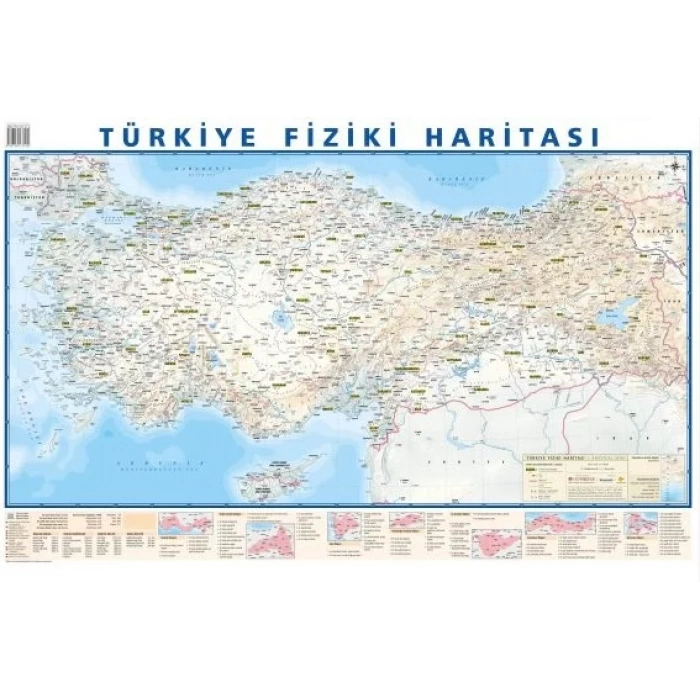 ODAK 50x70 TÜRKİYE SİYASİ-FİZİKİ HARİTASI