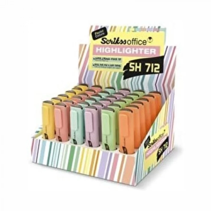 SCRİKSS SH 712 PASTEL FOSFORLU KALEM 36 LI STN